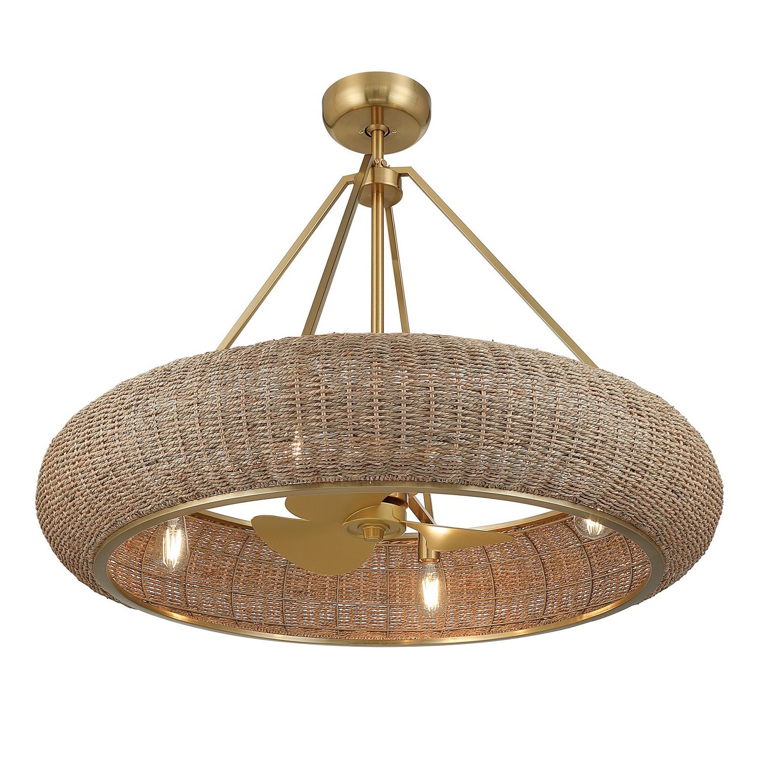 Savoy House - 40-FD-8302-322 - Four Light Fan D'Lier - Gaia - Warm Brass