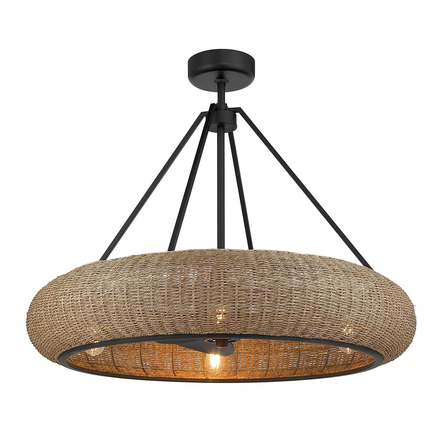 Savoy House - 40-FD-8302-89 - Six Light Fan D'Lier - Gaia - Matte Black