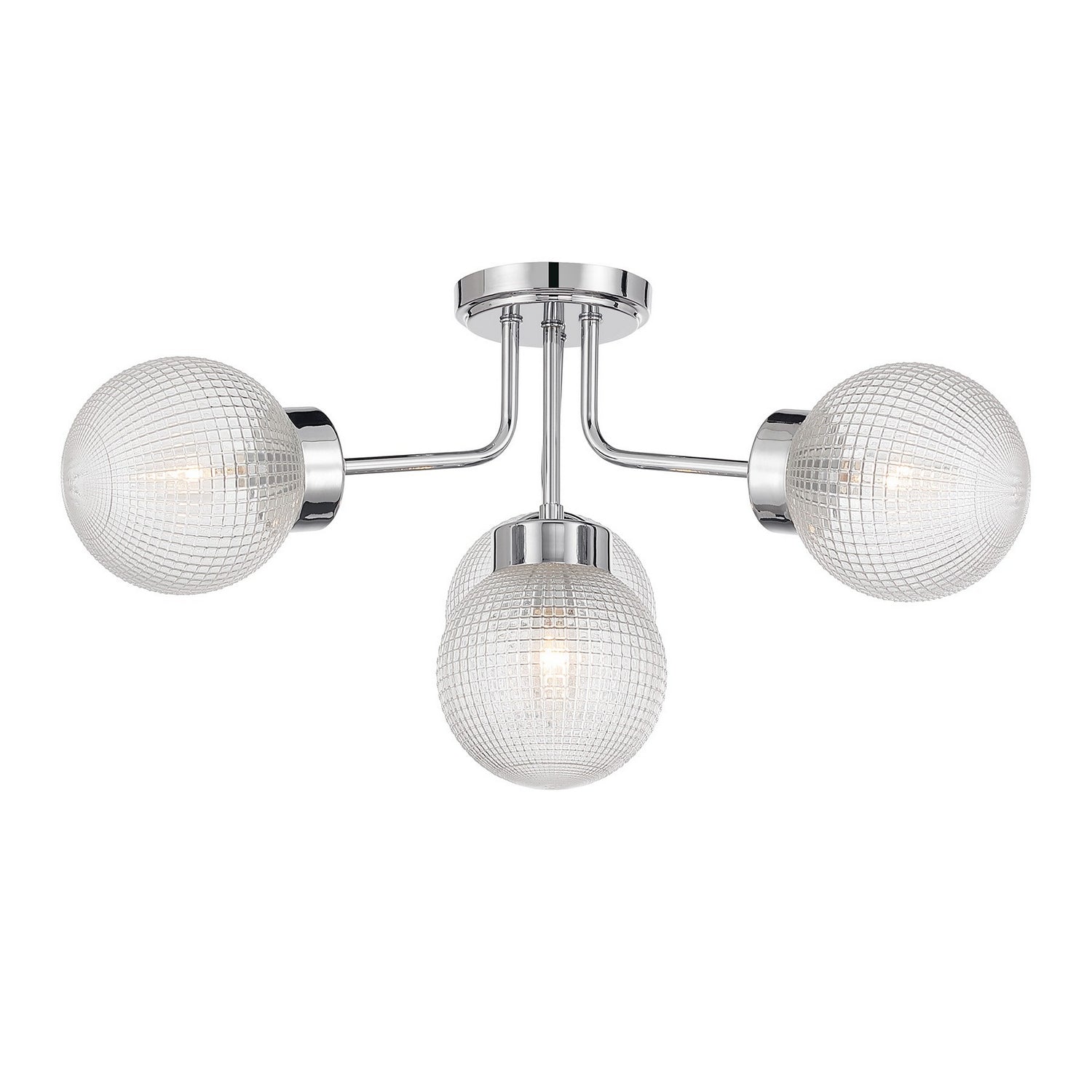 Savoy House - 6-3364-4-11 - Four Light Semi-Flush Mount - Coral - Chrome