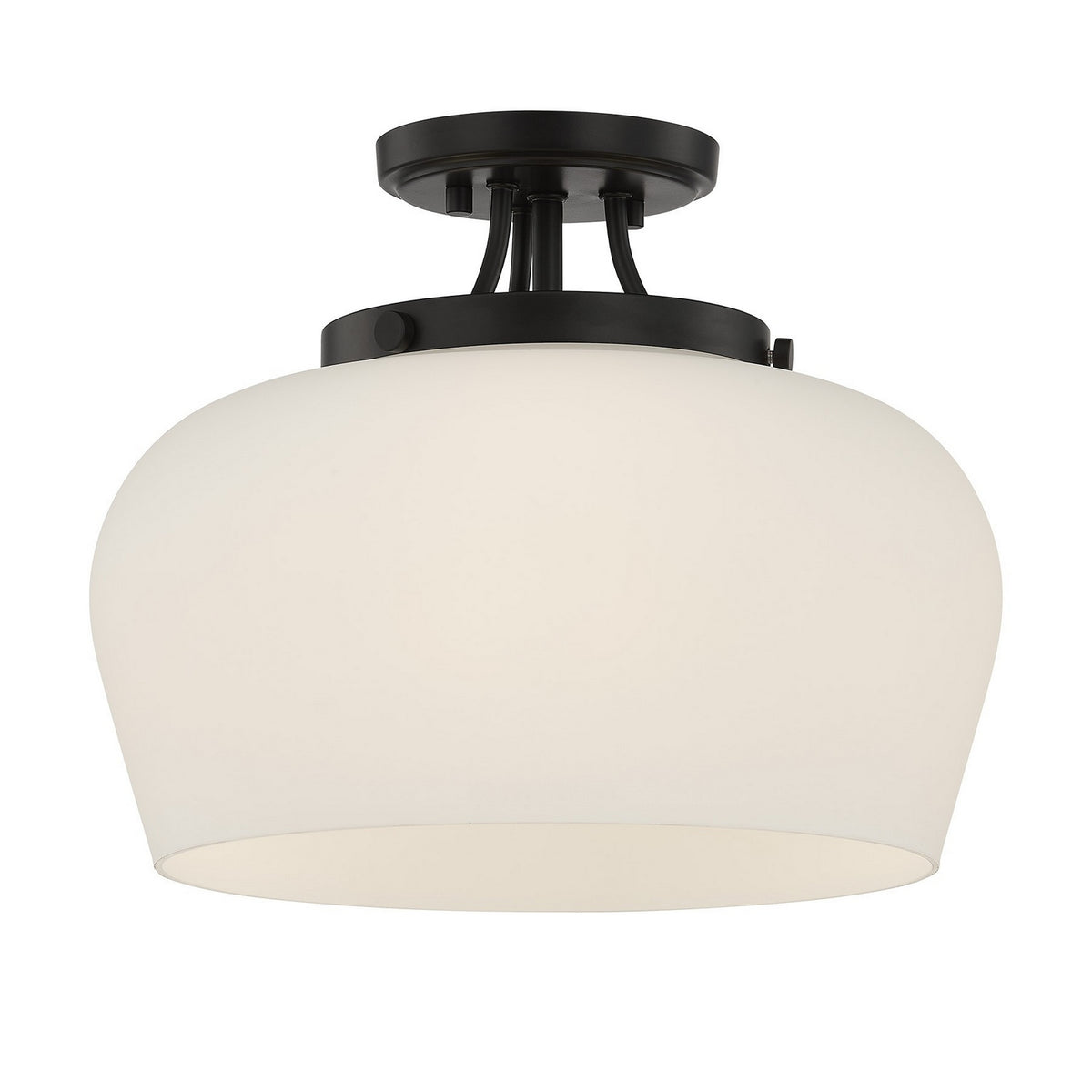 Savoy House - 6-6035-3-BK - Three Light Semi-Flush Mount - Octave - Satin Nickel