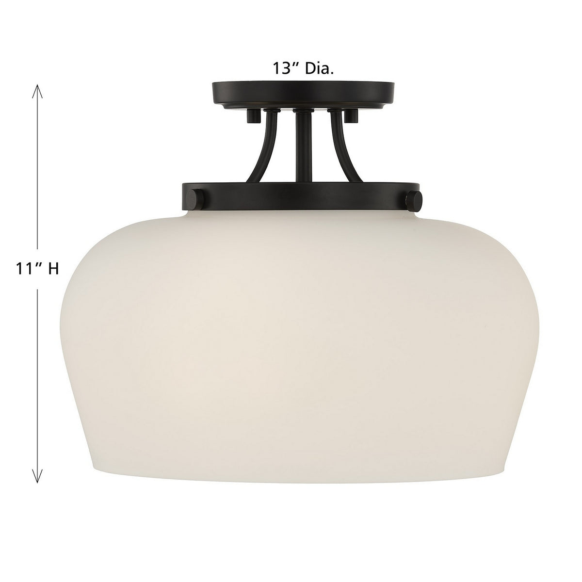 Savoy House - 6-6035-3-BK - Three Light Semi-Flush Mount - Octave - Satin Nickel