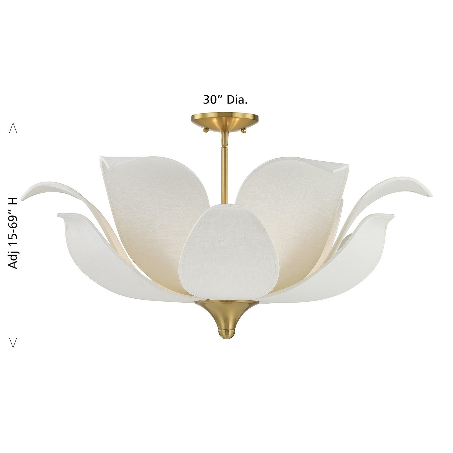 Savoy House - 6-7163-6-322 - Six Light Convertible Semi-Flush/Pendant - Elsie - Warm Brass