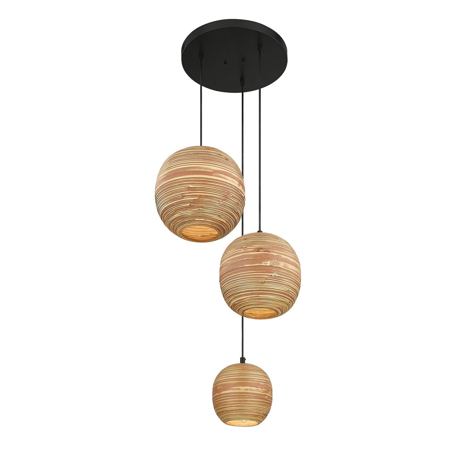 Savoy House - 7-2805-3-89 - Three Light Pendant - Pharr - Matte Black