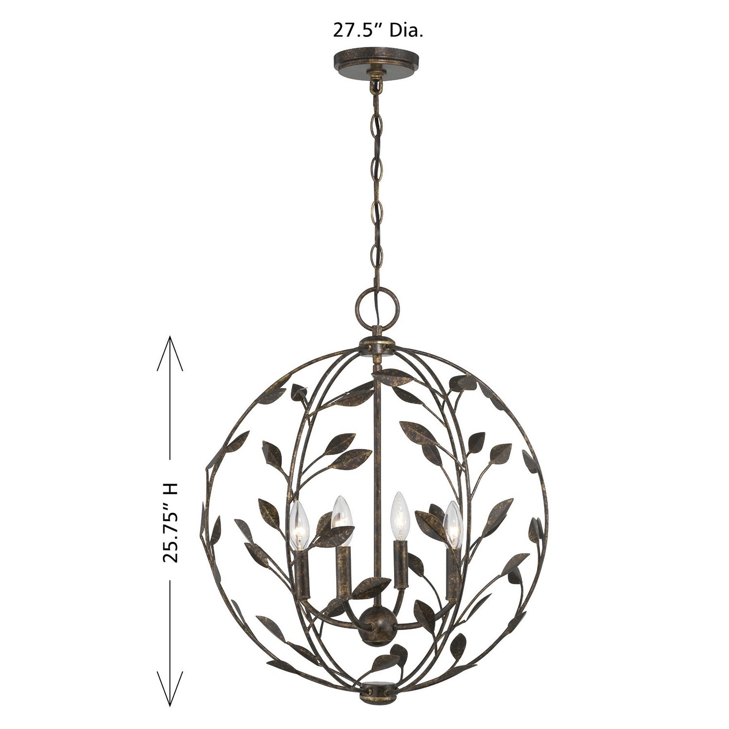 Savoy House - 7-6704-4-334 - Four Light Pendant - Laska - Enchanted Bronze
