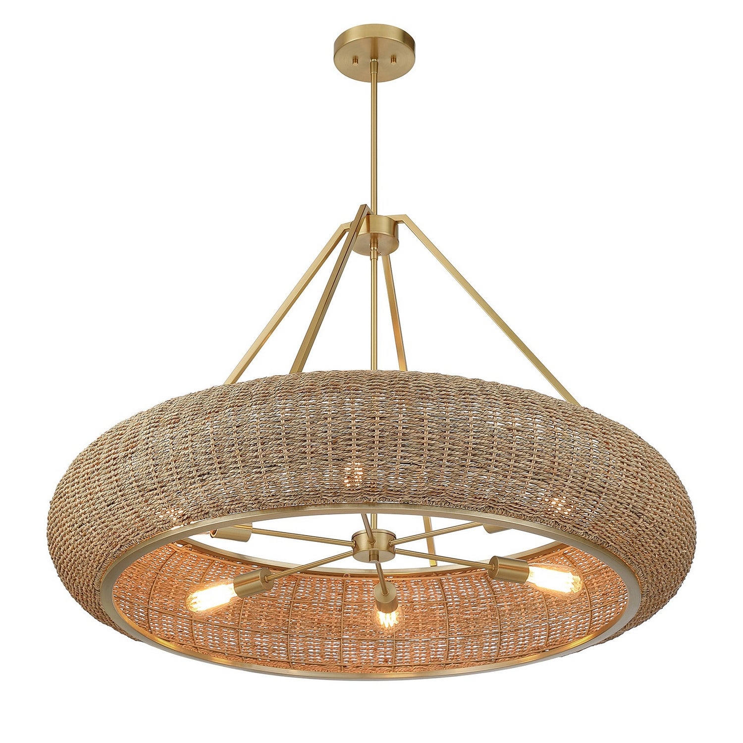 Savoy House - 7-8301-6-322 - Six Light Pendant - Gaia - Warm Brass