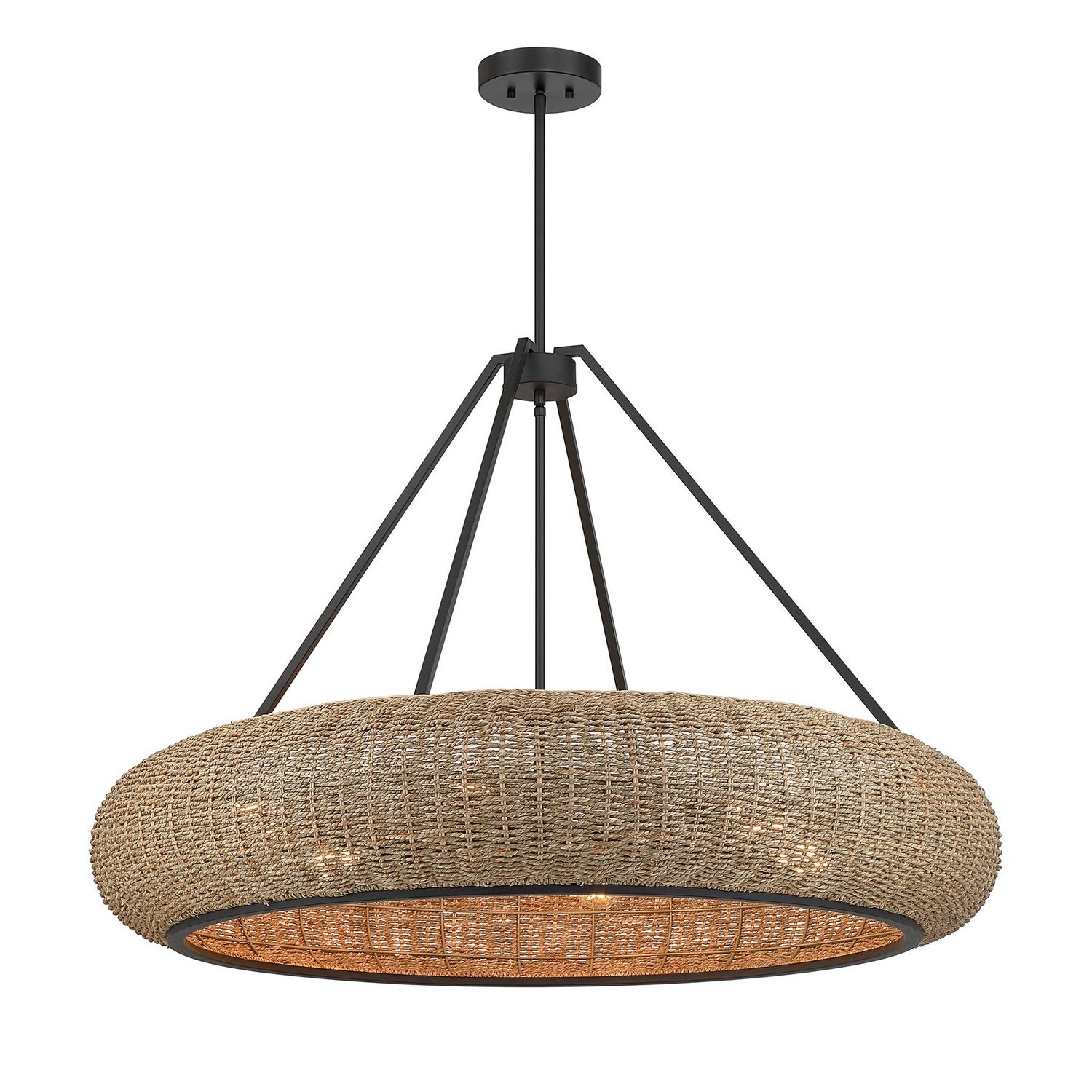 Savoy House - 7-8301-6-89 - Six Light Pendant - Gaia - Matte Black