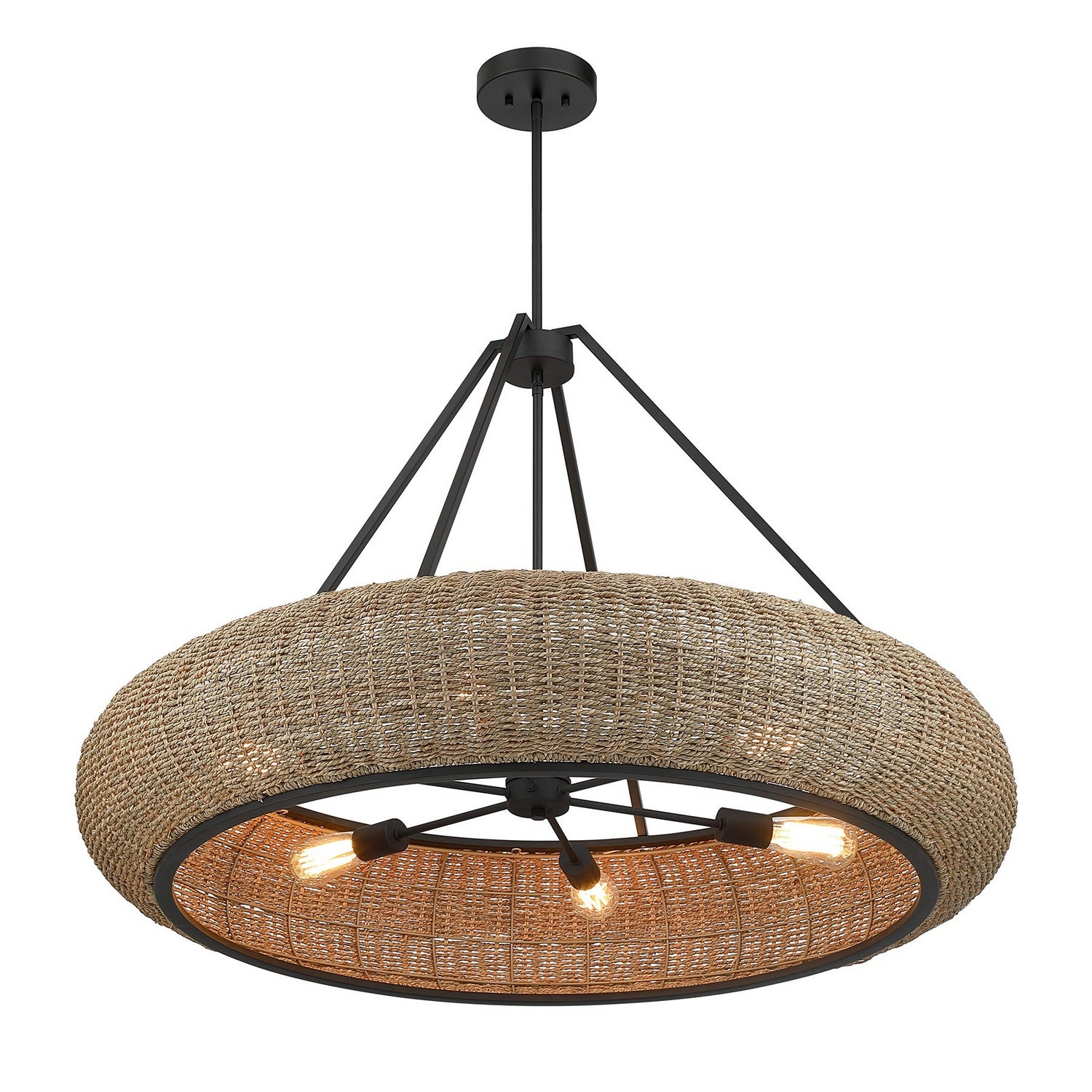 Savoy House - 7-8301-6-89 - Six Light Pendant - Gaia - Matte Black