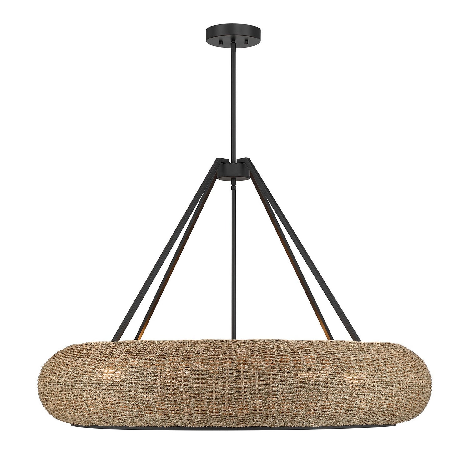 Savoy House - 7-8301-6-89 - Six Light Pendant - Gaia - Matte Black