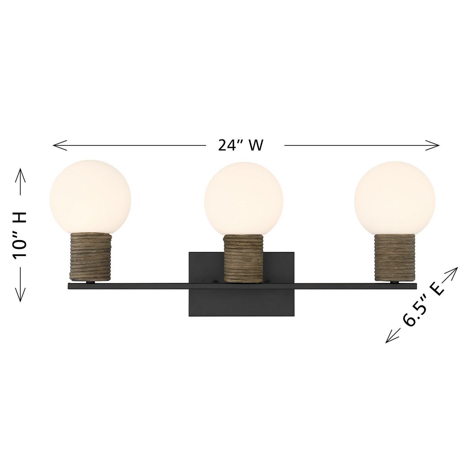 Savoy House - 8-4081-3-BK - Three Light Bathroom Vanity - Jarrell - Matte Black
