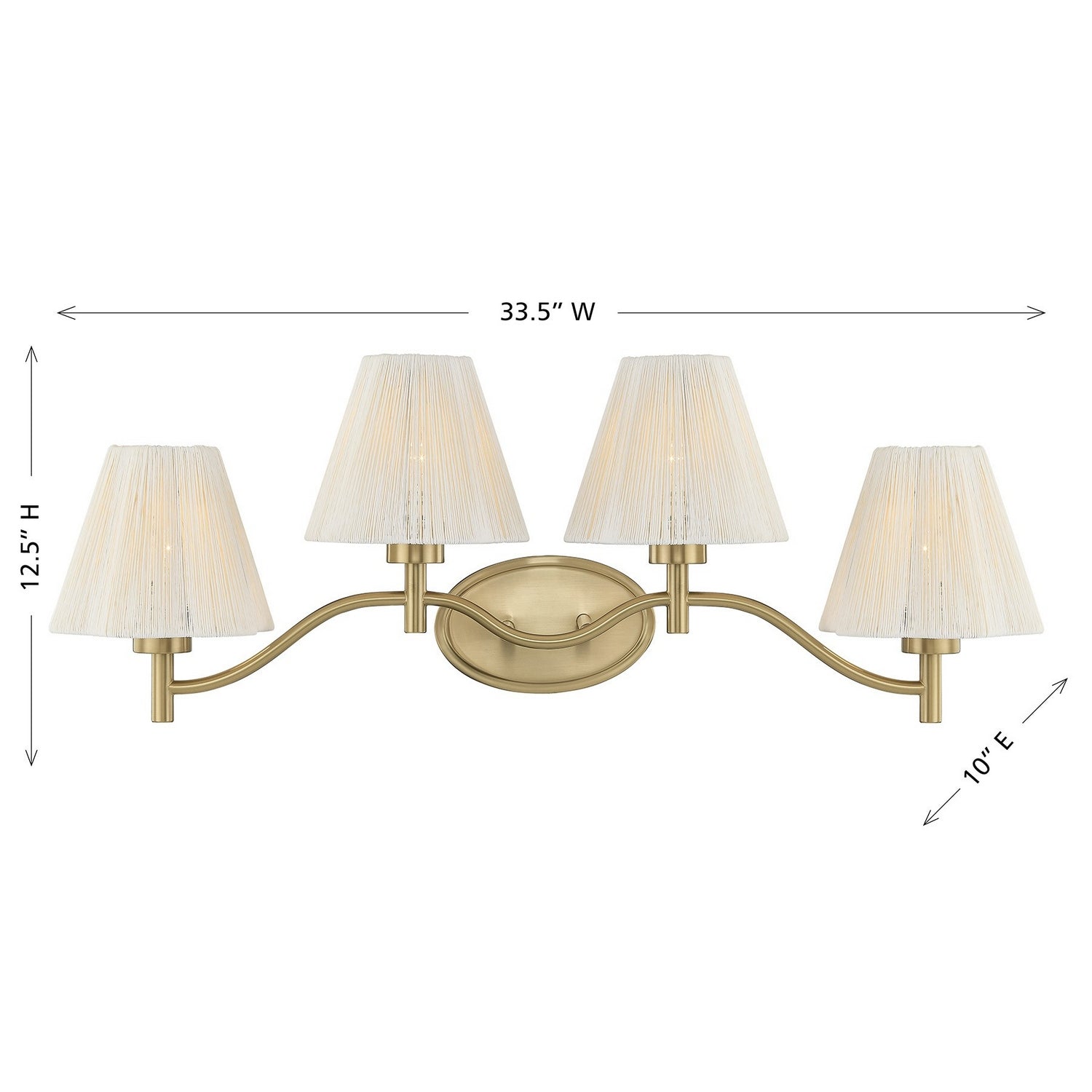 Savoy House - 8-6081-4-127 - Four Light Bathroom Vanity - Rosa - Noble Brass