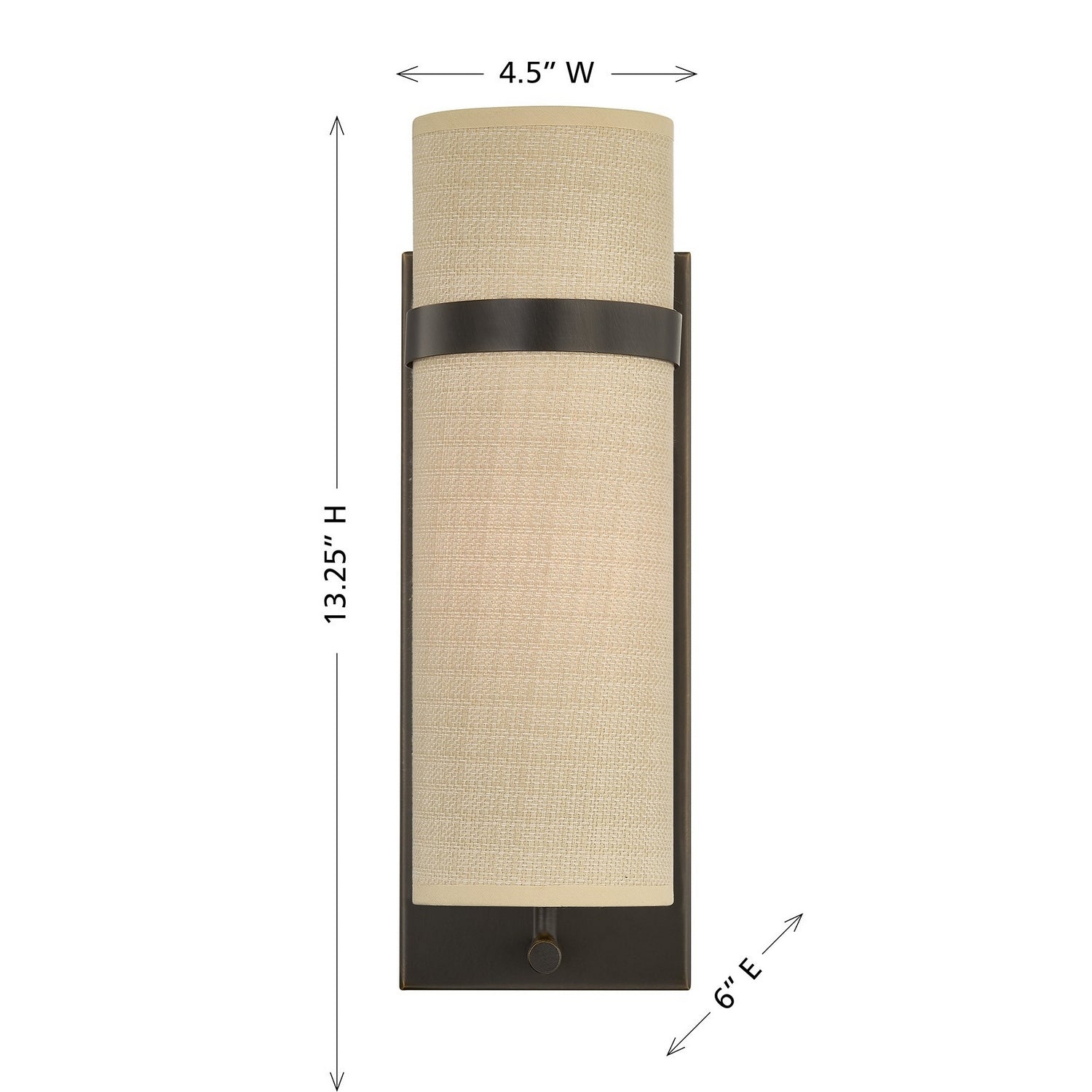 Savoy House - 9-4560CP-1-15 - One Light Wall Sconce - Weston - Mediterranean Bronze