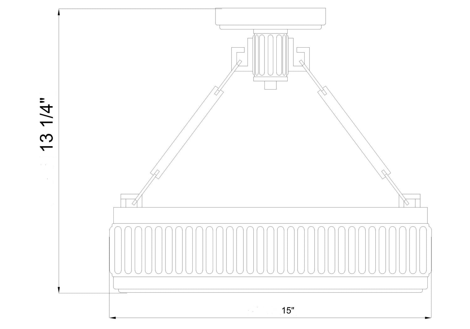 Z-Lite - 3046SF15-MGLD-LED - LED Semi Flush Mount - Quinn - Modern Gold