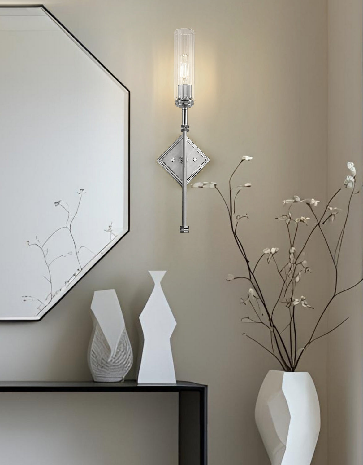 Z-Lite - 3047-1S-BN - One Light Wall Sconce - Esme - Brushed Nickel