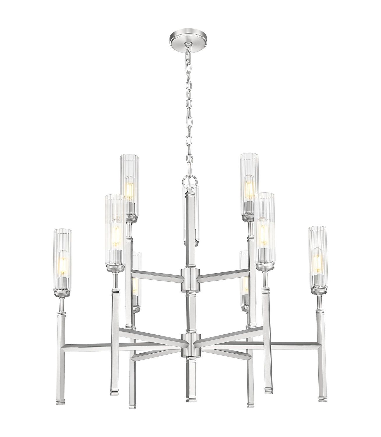 Z-Lite - 3047-9BN - Nine Light Chandelier - Esme - Brushed Nickel