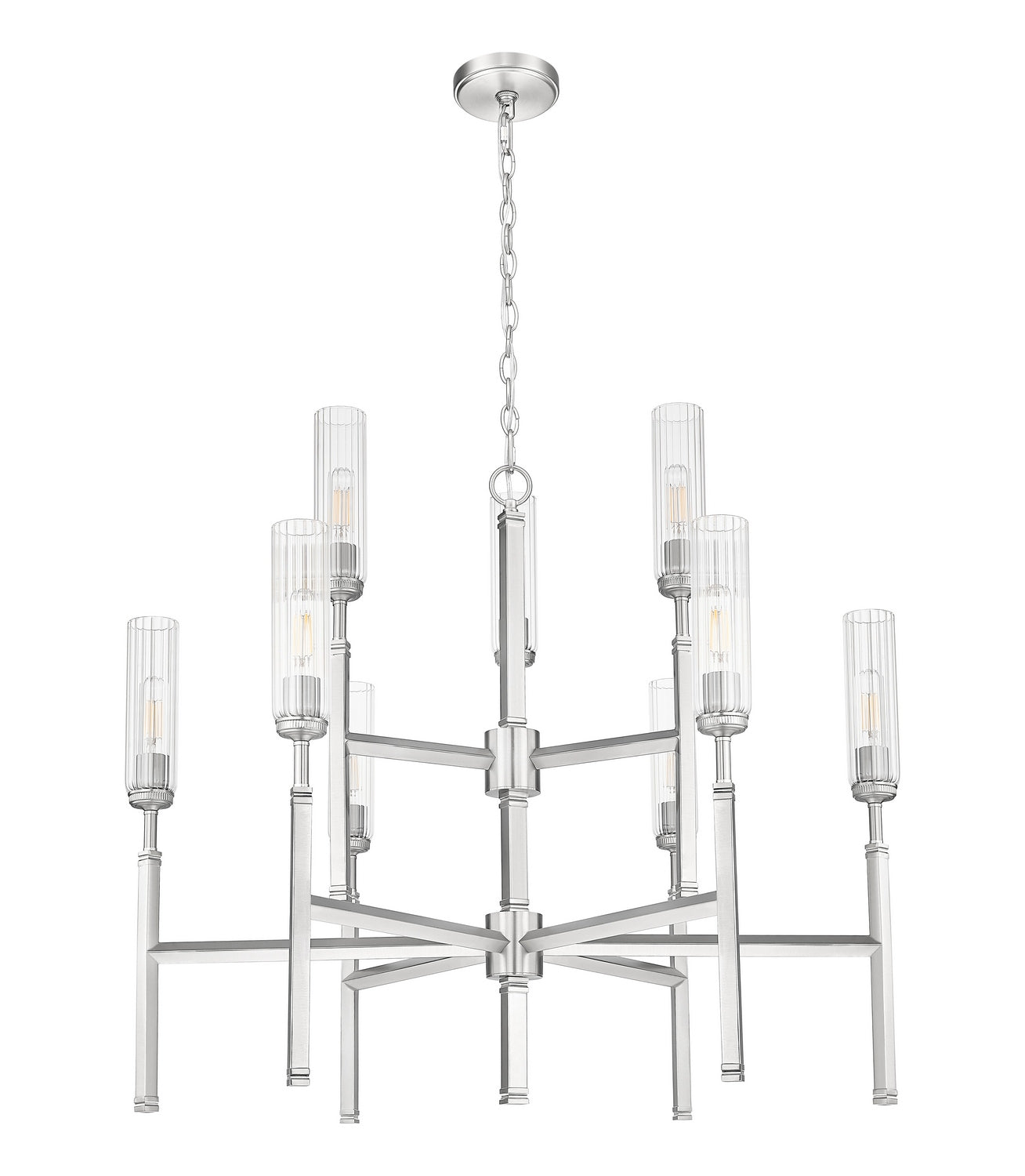 Z-Lite - 3047-9BN - Nine Light Chandelier - Esme - Brushed Nickel