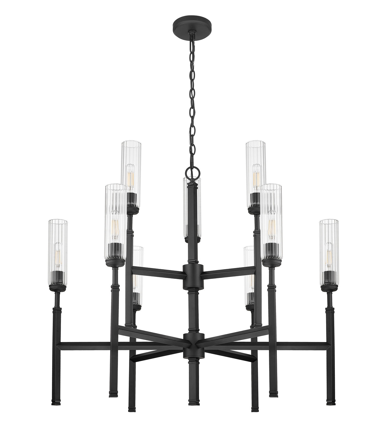 Z-Lite - 3047-9MB - Nine Light Chandelier - Esme - Matte Black