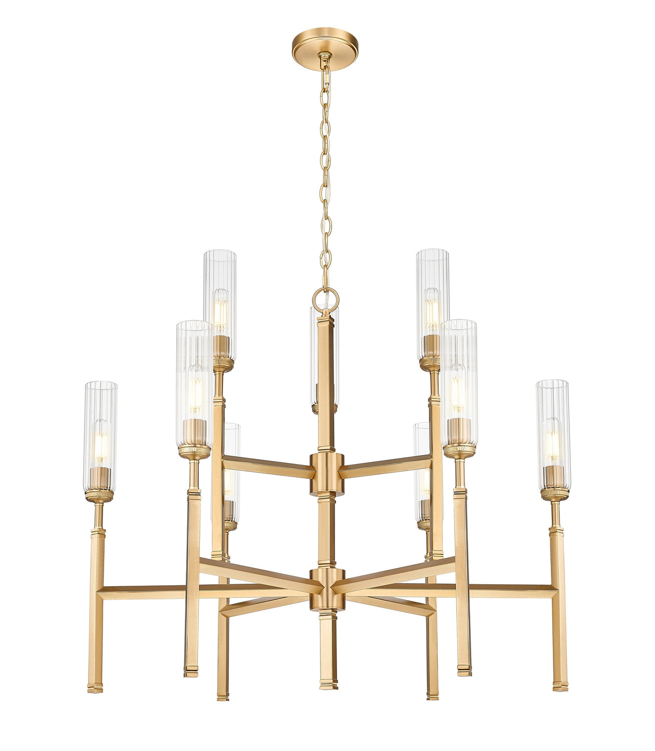 Z-Lite - 3047-9MGLD - Nine Light Chandelier - Esme - Modern Gold