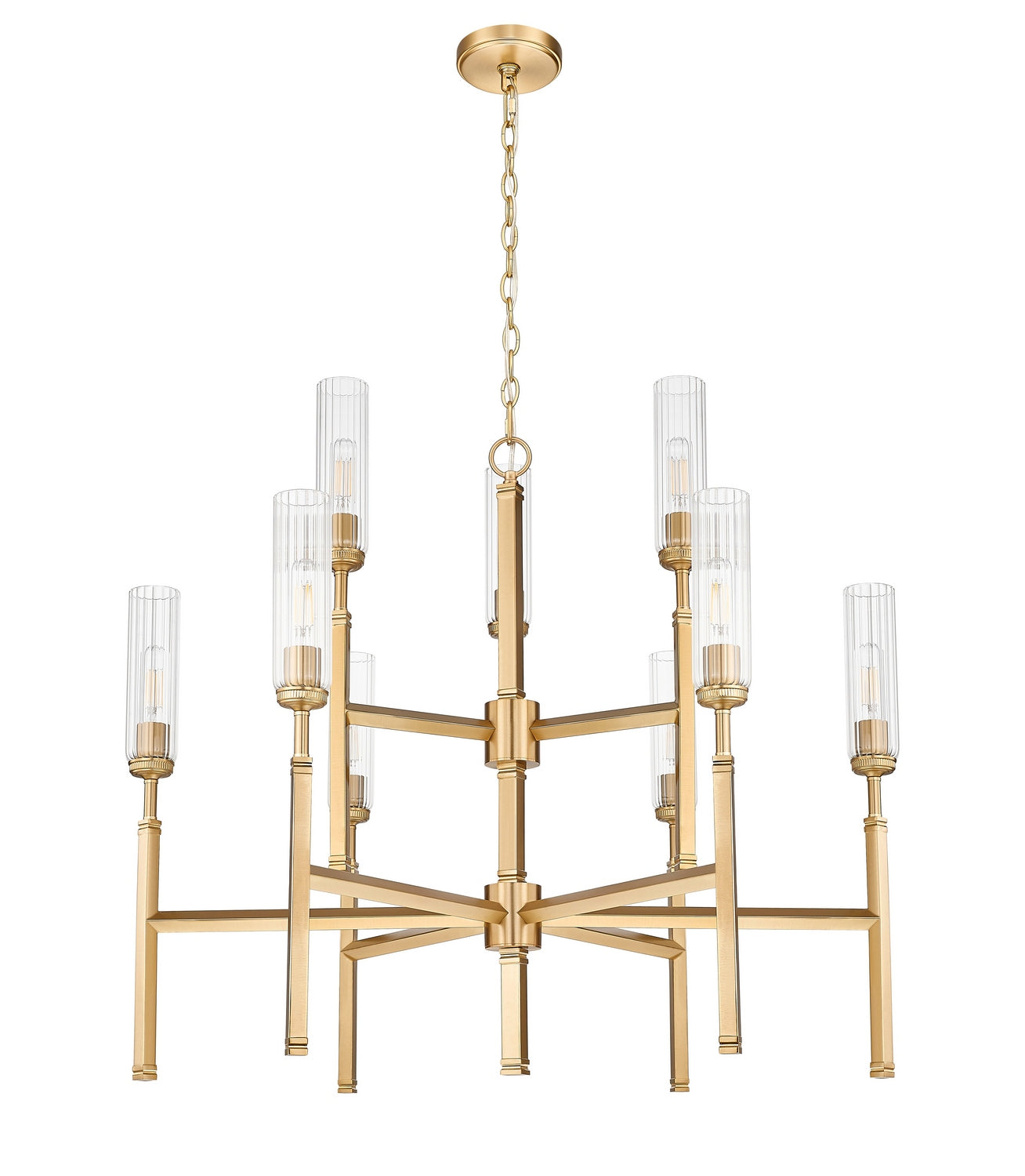 Z-Lite - 3047-9MGLD - Nine Light Chandelier - Esme - Modern Gold