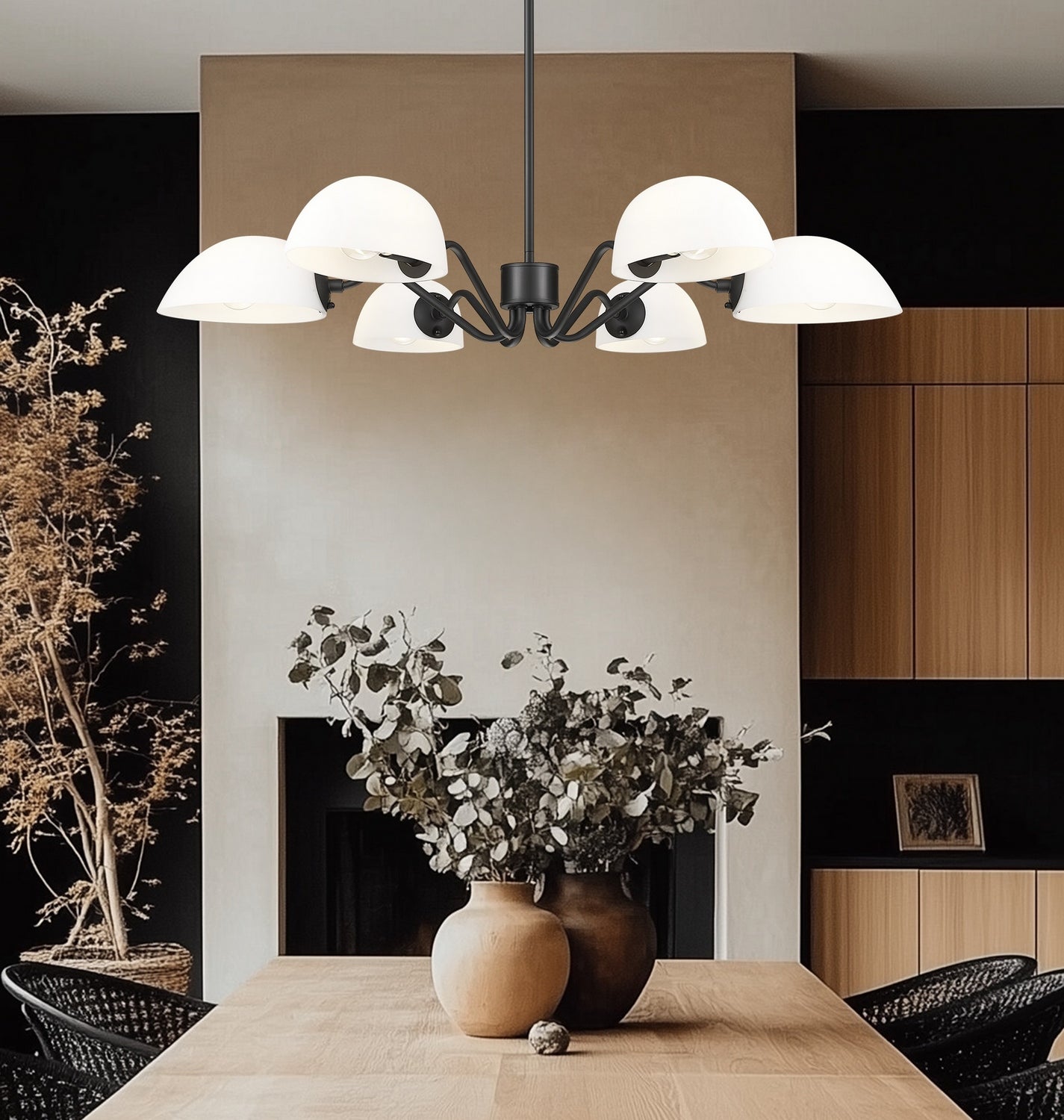 Z-Lite - 3048-6MB - Six Light Chandelier - Breton - Matte Black