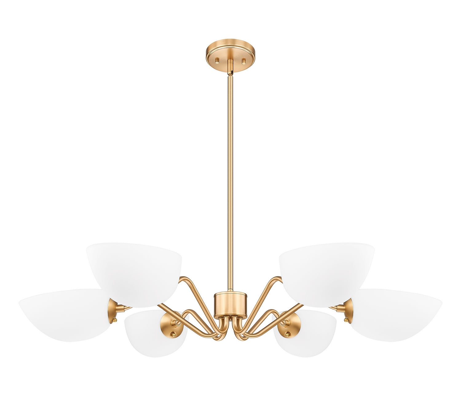 Z-Lite - 3048-6MGLD - Six Light Chandelier - Breton - Modern Gold