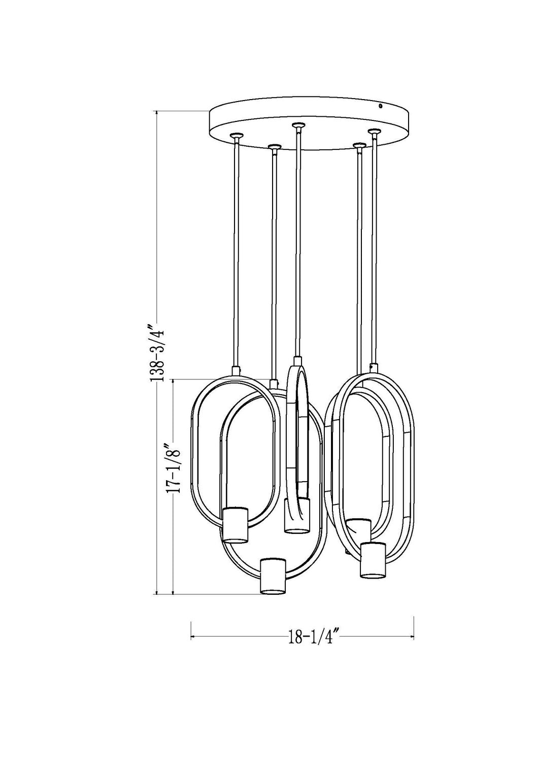 Z-Lite - 4101-5MB-LED - LED Chandelier - Saros - Matte Black