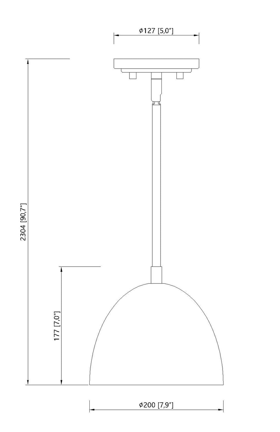 Z-Lite - 4501P8-MW - One Light Pendant - Vega - Matte White