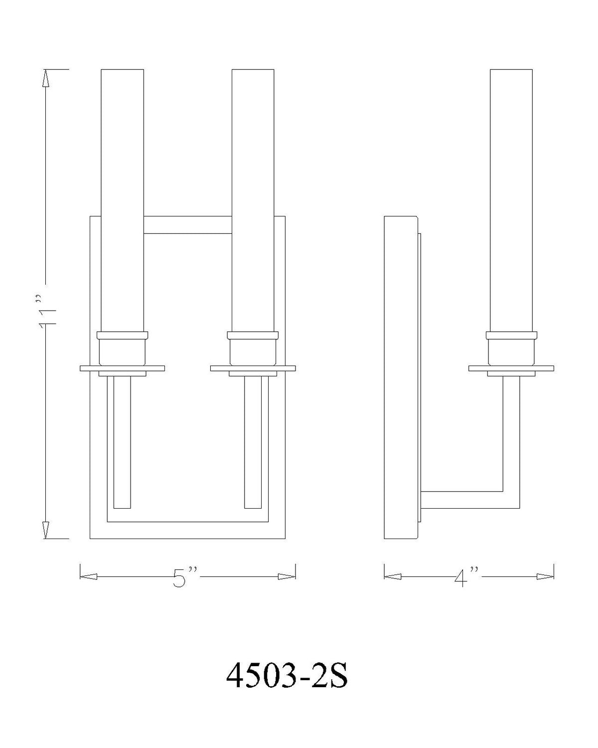 Z-Lite - 4503-2S-MB - One Light Wall Sconce - Orson - Matte Black