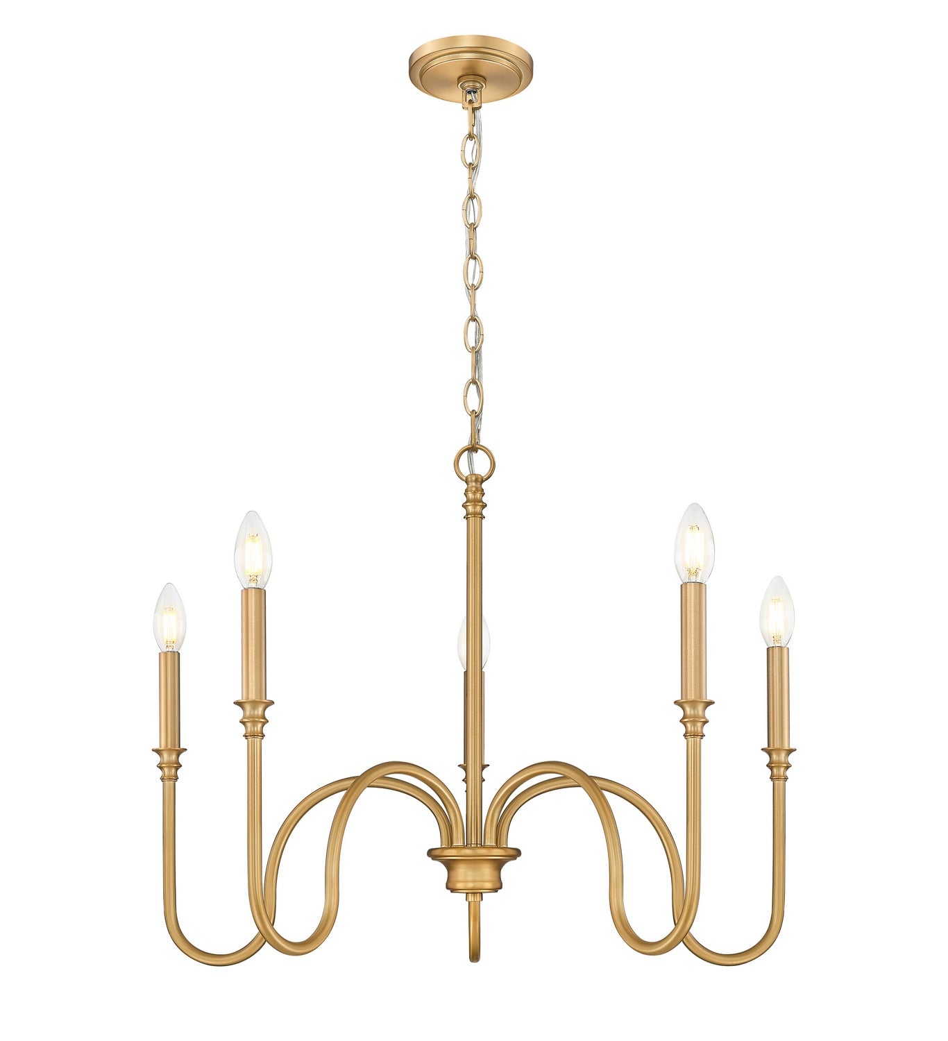 Z-Lite - 4505-5RB - Five Light Chandelier - Jisele - Rubbed Brass