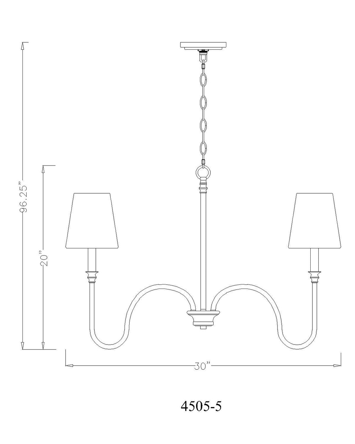 Z-Lite - 4505-5RB - Five Light Chandelier - Jisele - Rubbed Brass