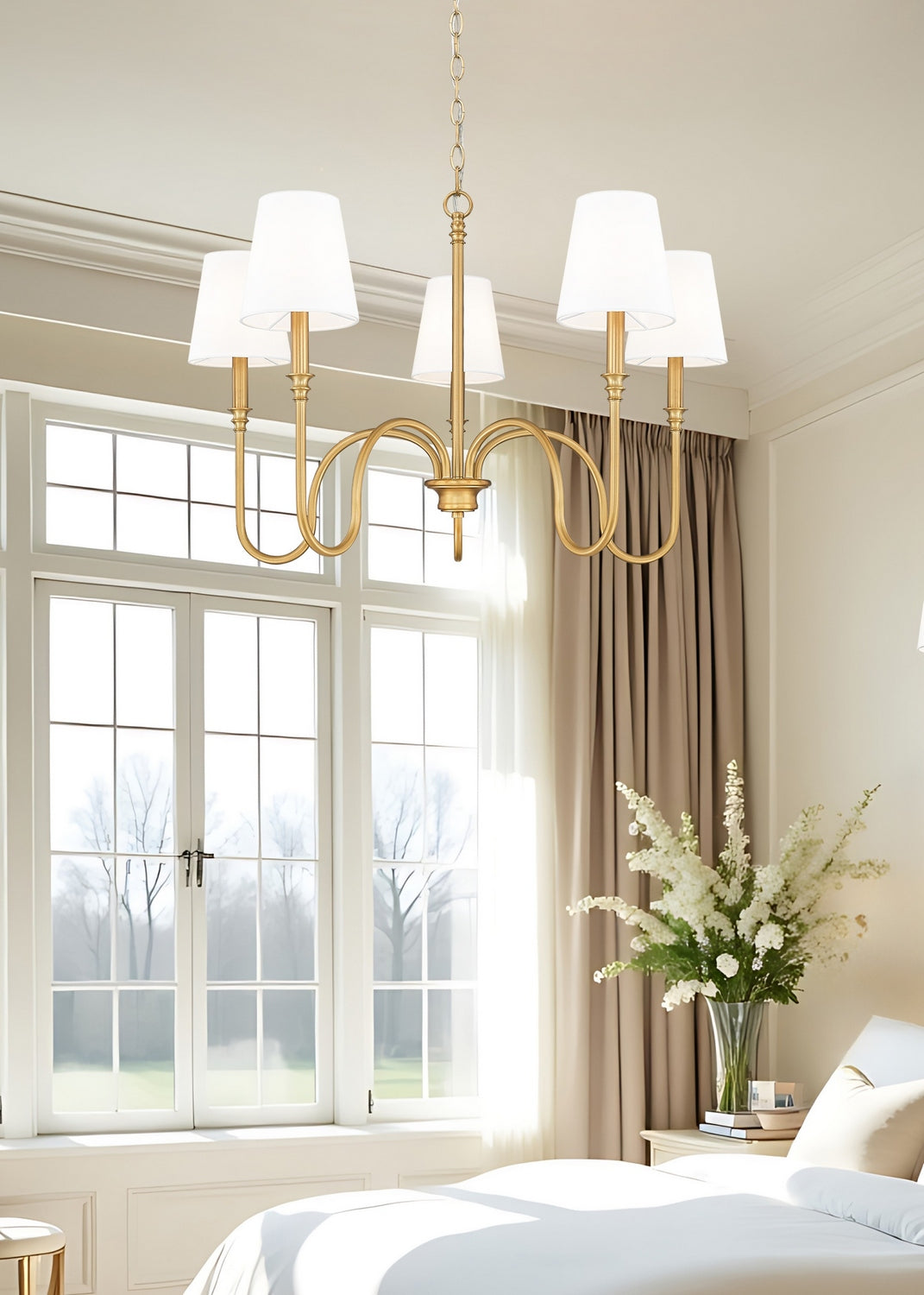 Z-Lite - 4505-5RB - Five Light Chandelier - Jisele - Rubbed Brass