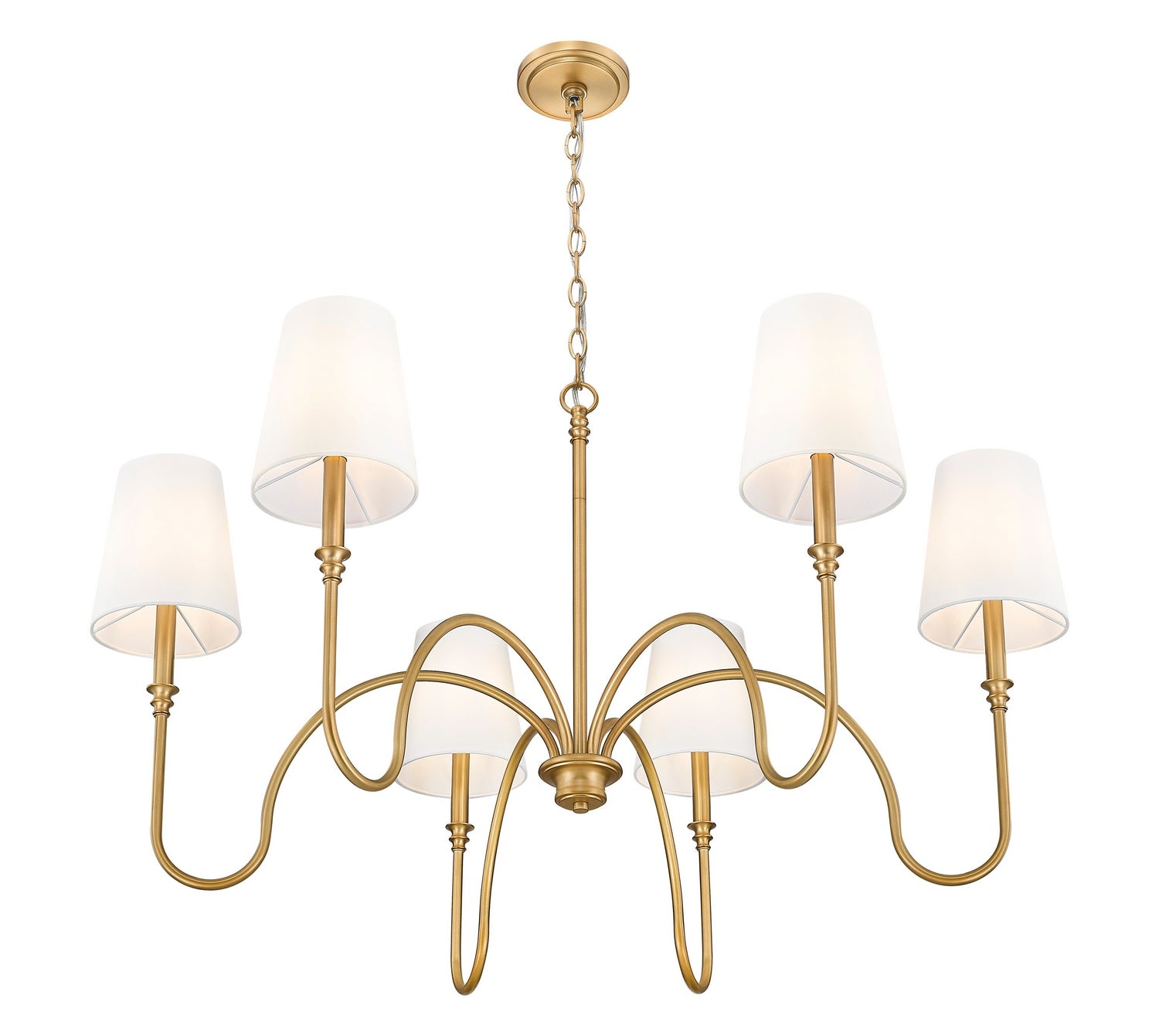 Z-Lite - 4505-6RB - Six Light Chandelier - Jisele - Rubbed Brass