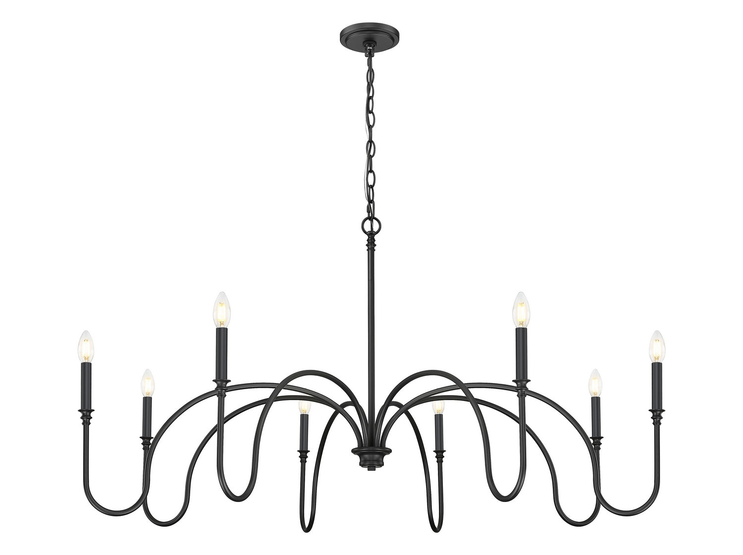 Z-Lite - 4505-8MB - Eight Light Chandelier - Jisele - Matte Black