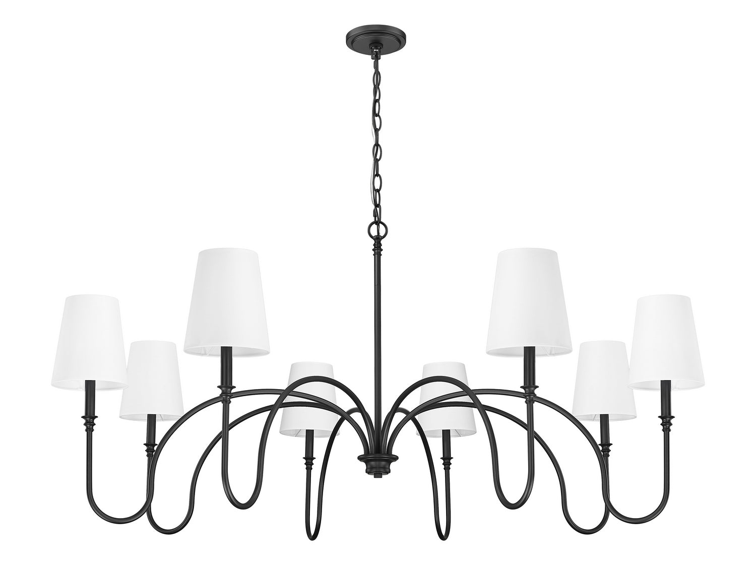 Z-Lite - 4505-8MB - Eight Light Chandelier - Jisele - Matte Black