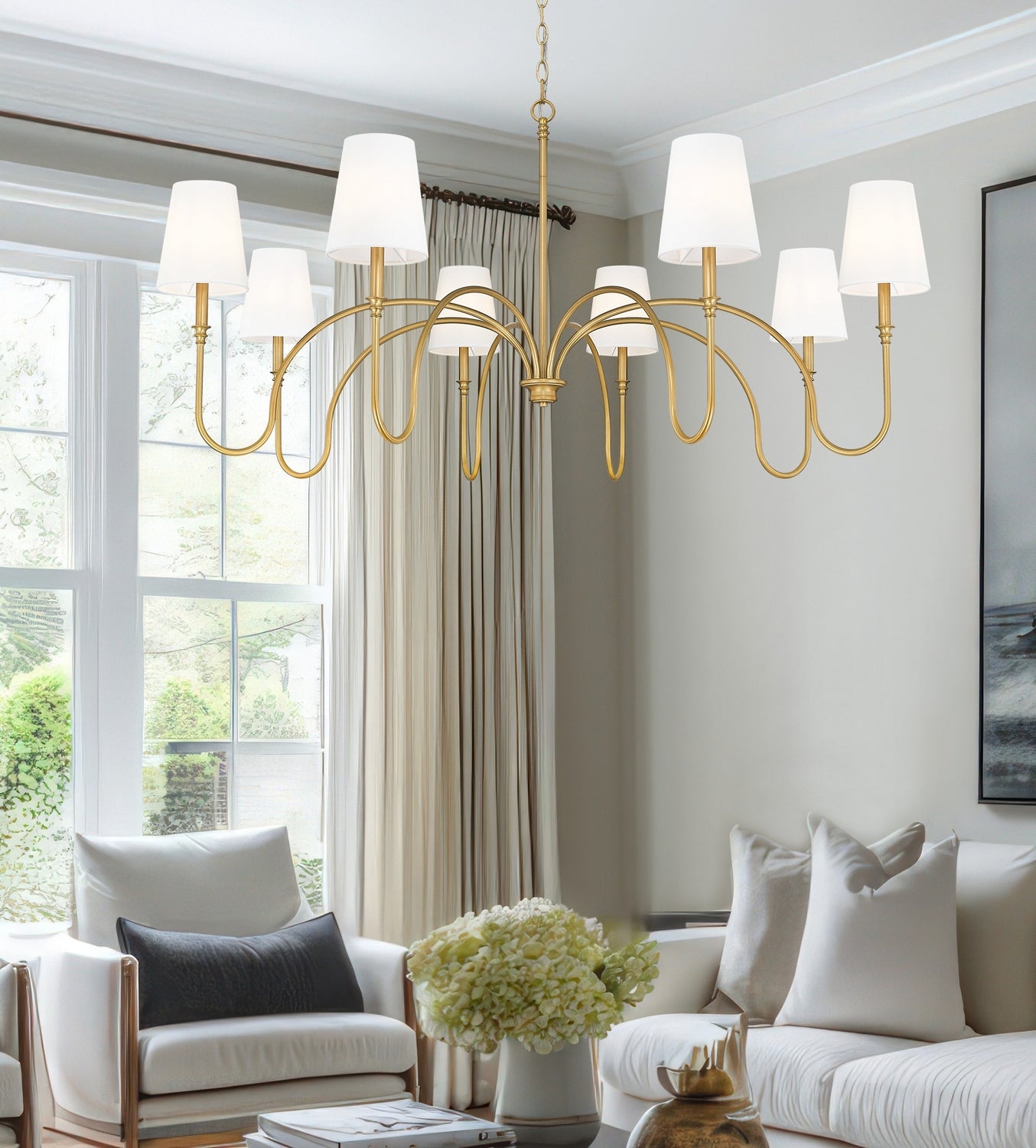 Z-Lite - 4505-8RB - Eight Light Chandelier - Jisele - Rubbed Brass