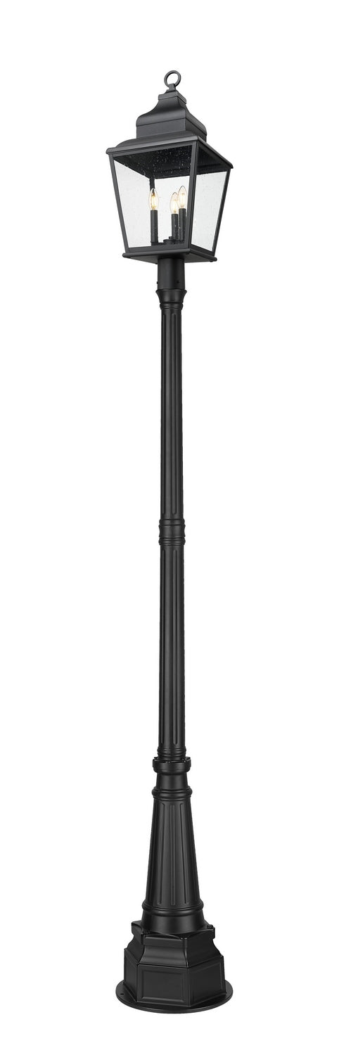 Z-Lite - 5029PHBR-564P-BK - Three Light Outdoor Post Mount - Raphael - Sand Black