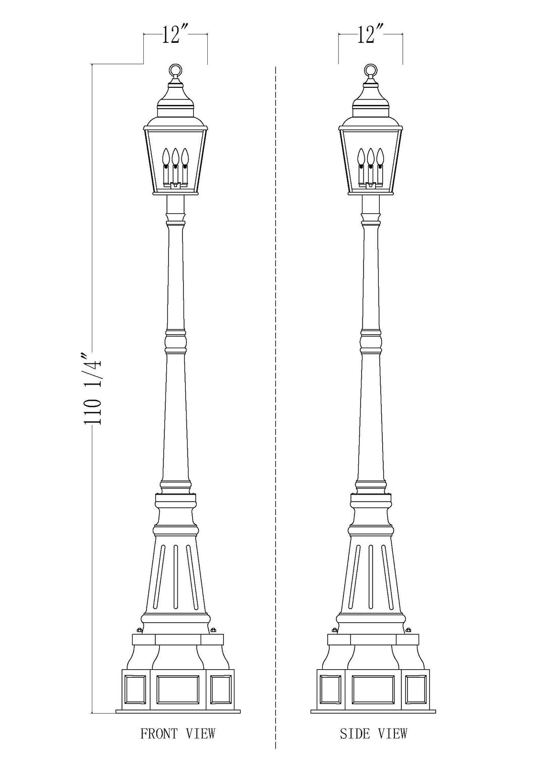 Z-Lite - 5029PHBR-564P-BK - Three Light Outdoor Post Mount - Raphael - Sand Black