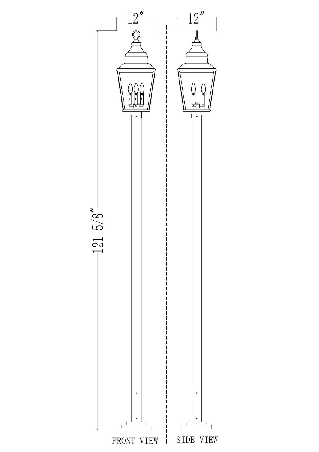 Z-Lite - 5029PHBS-536P-BK - Three Light Outdoor Post Mount - Raphael - Sand Black