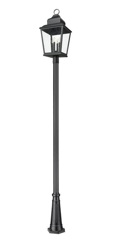 Z-Lite - 5029PHXLR-5011P-BK - Four Light Outdoor Post Mount - Raphael - Sand Black