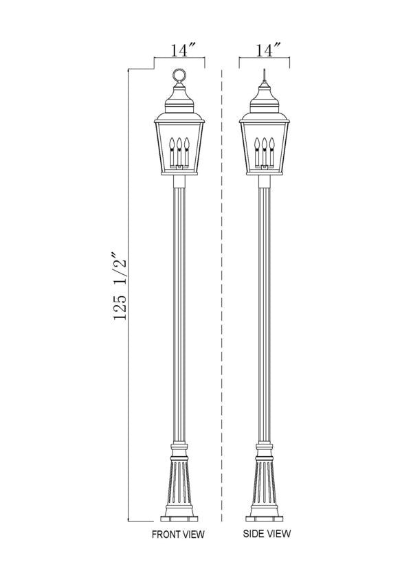 Z-Lite - 5029PHXLR-5011P-BK - Four Light Outdoor Post Mount - Raphael - Sand Black
