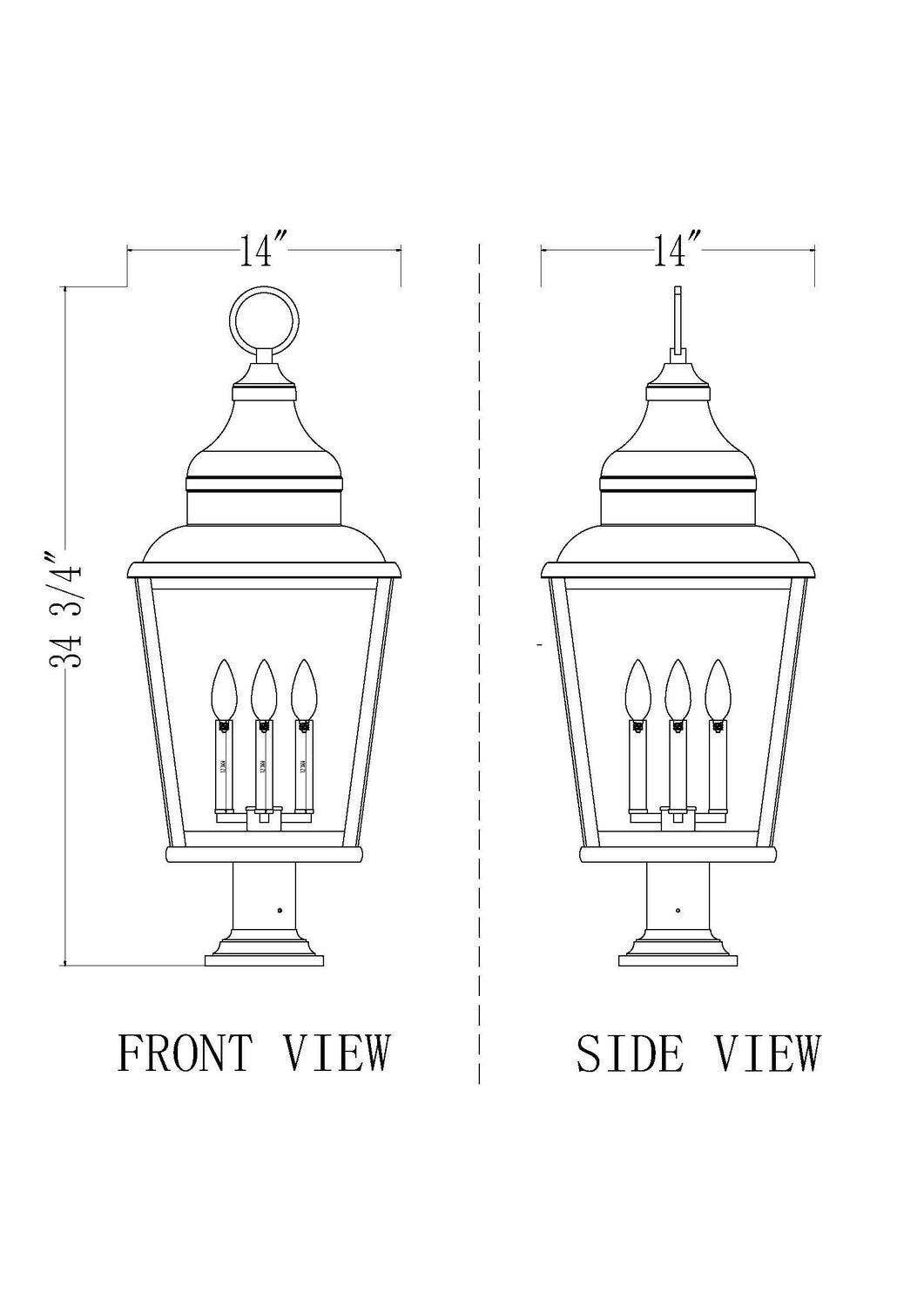 Z-Lite - 5029PHXLR-533PM-BK - Four Light Outdoor Pier Mount - Raphael - Sand Black
