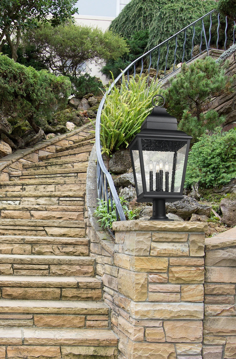 Z-Lite - 5029PHXLR-533PM-BK - Four Light Outdoor Pier Mount - Raphael - Sand Black