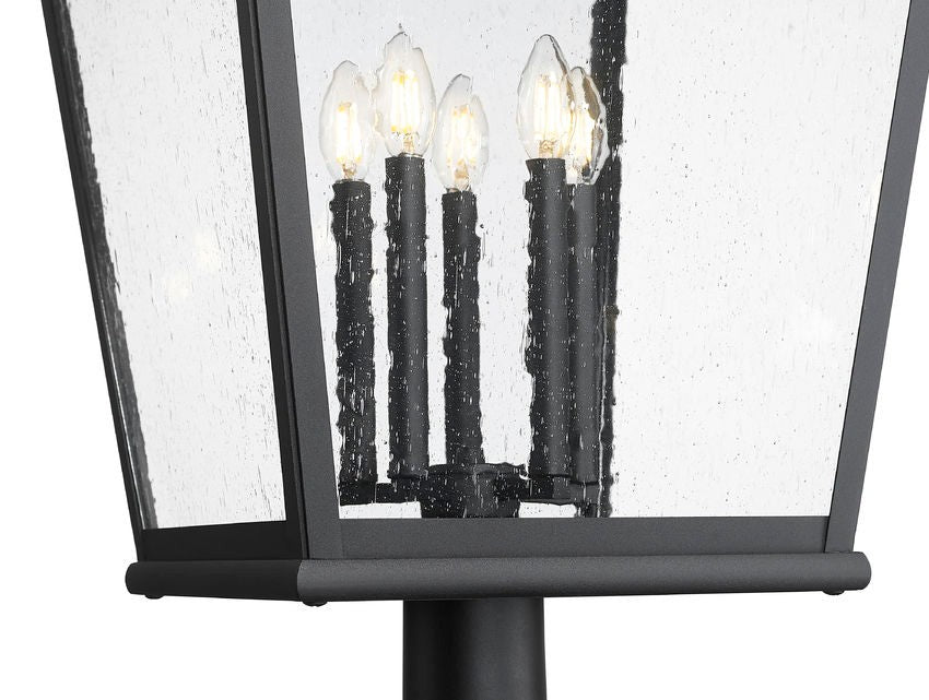 Z-Lite - 5029PHXXLR-5010P-BK - Five Light Outdoor Post Mount - Raphael - Sand Black