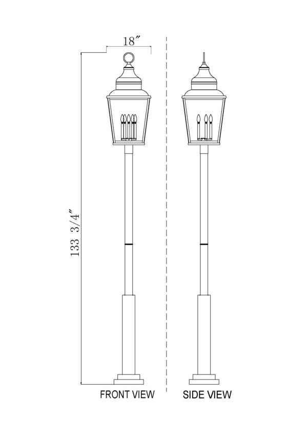 Z-Lite - 5029PHXXLR-5010P-BK - Five Light Outdoor Post Mount - Raphael - Sand Black