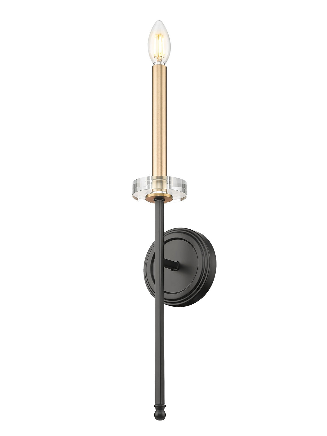 Z-Lite - 6100-1S-MB - One Light Wall Sconce - Gaultier - Matte Black + Modern Gold