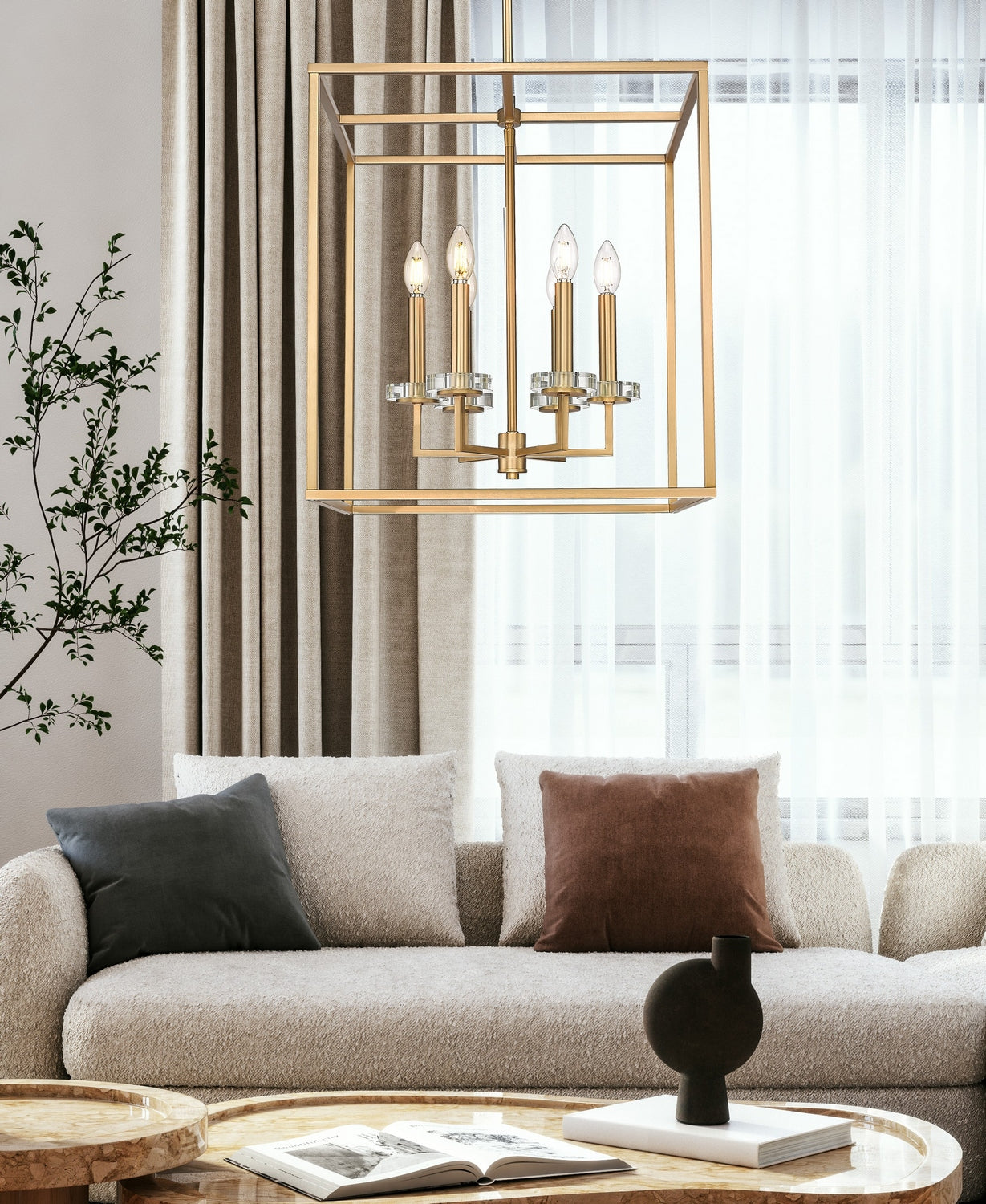 Z-Lite - 6100-21MGLD - Six Light Chandelier - Gaultier - Modern Gold