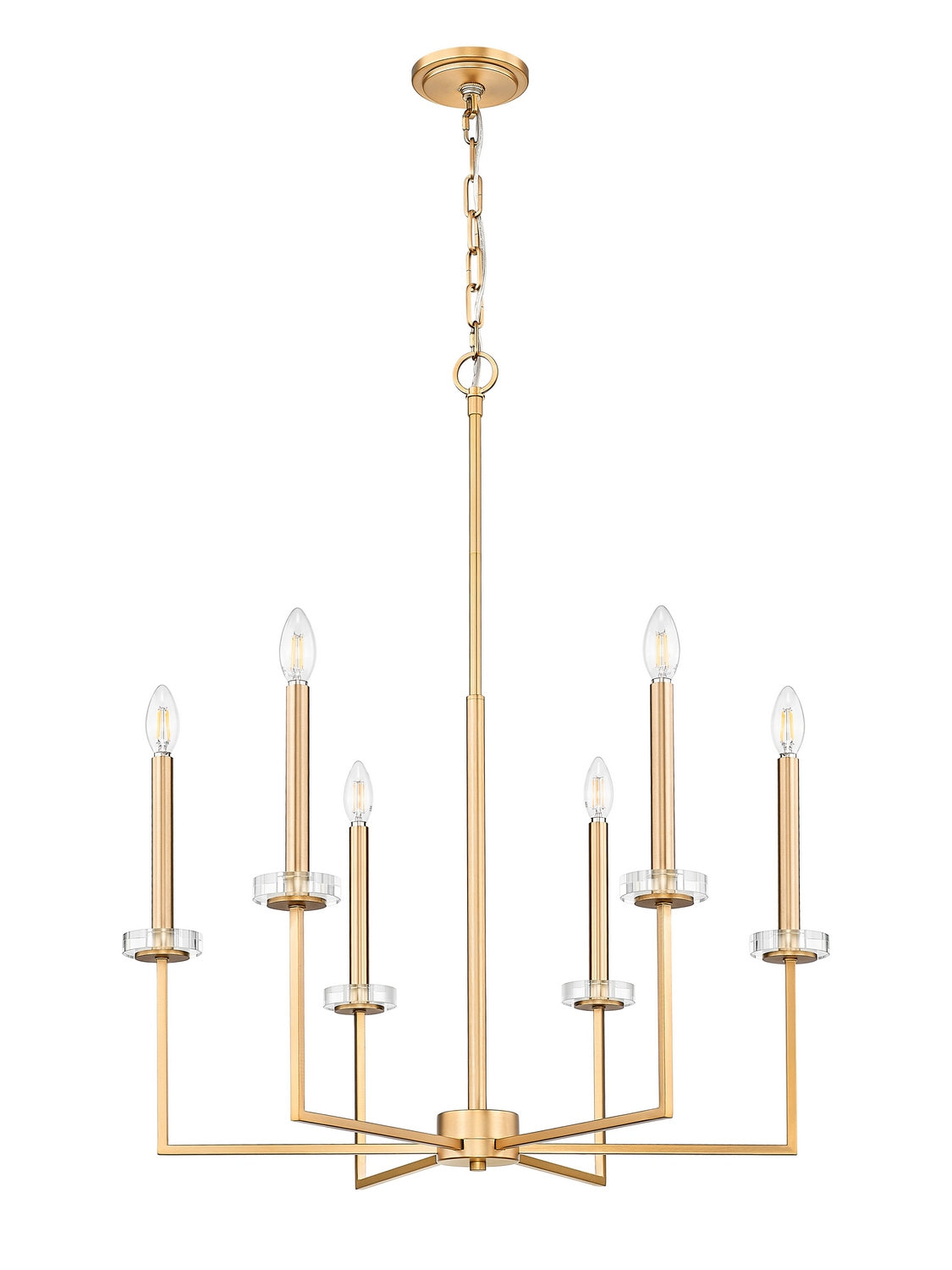 Z-Lite - 6100-6MGLD - Six Light Chandelier - Gaultier - Modern Gold