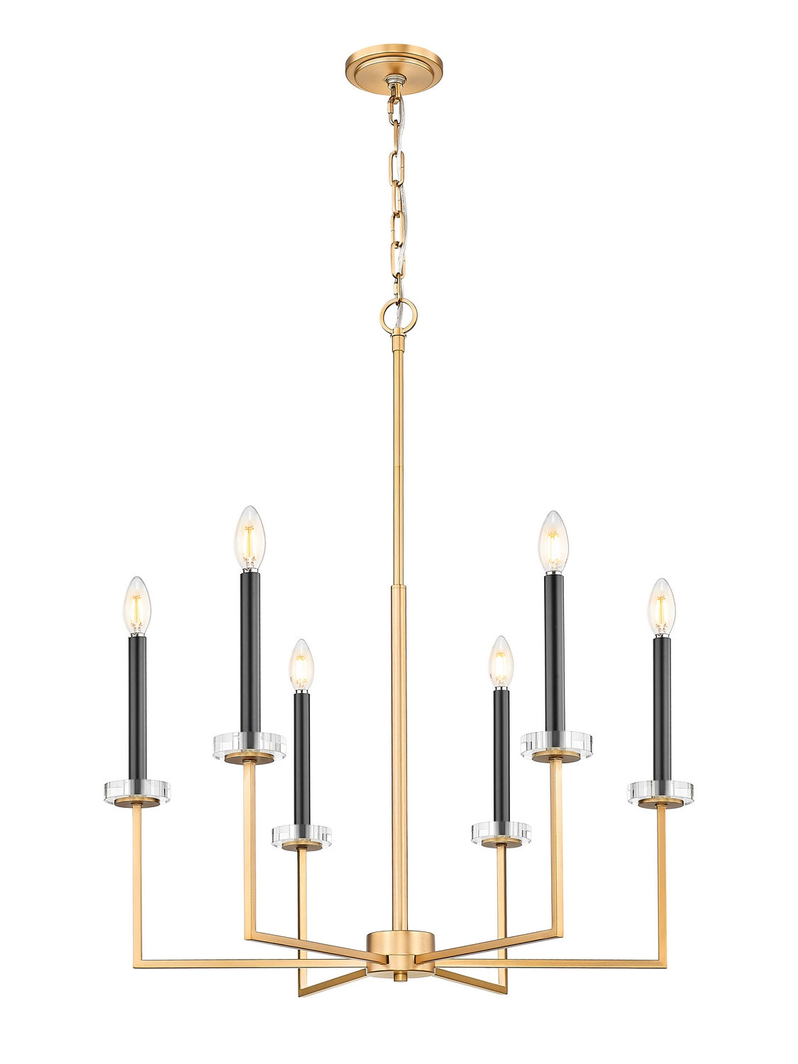 Z-Lite - 6100-6MGLD - Six Light Chandelier - Gaultier - Modern Gold