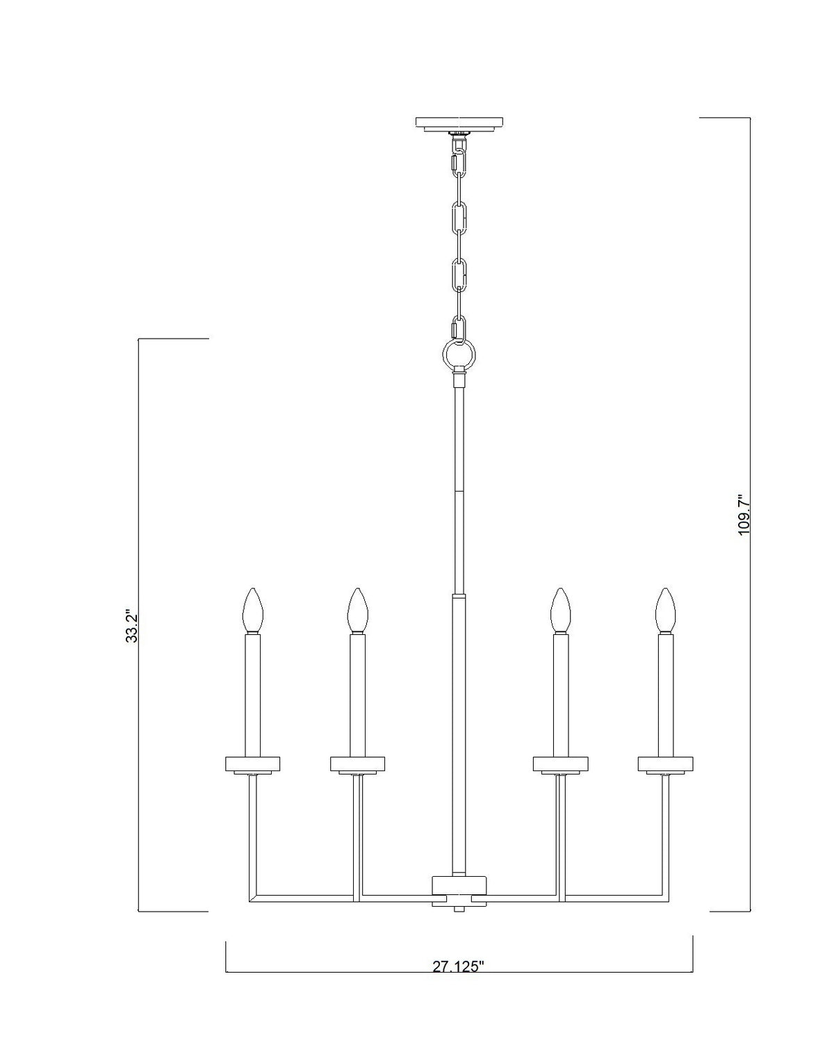 Z-Lite - 6100-6MGLD - Six Light Chandelier - Gaultier - Modern Gold