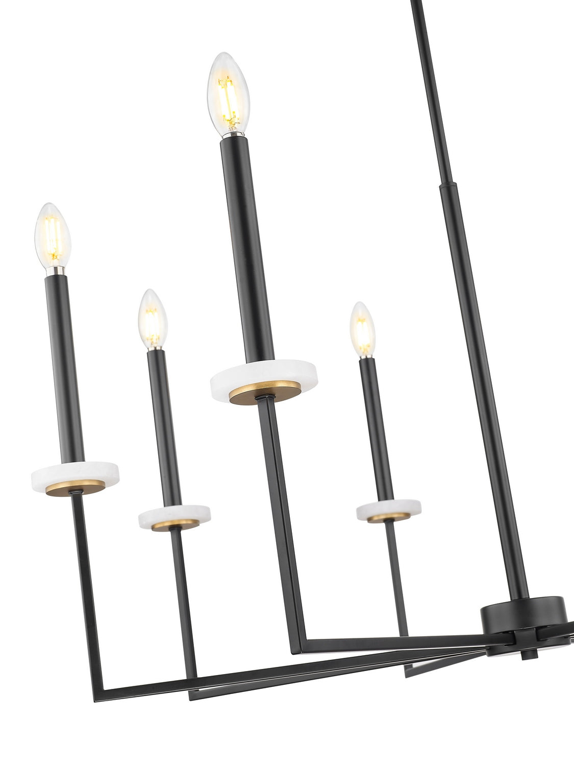 Z-Lite - 6100-8MB - Eight Light Chandelier - Gaultier - Matte Black + Modern Gold