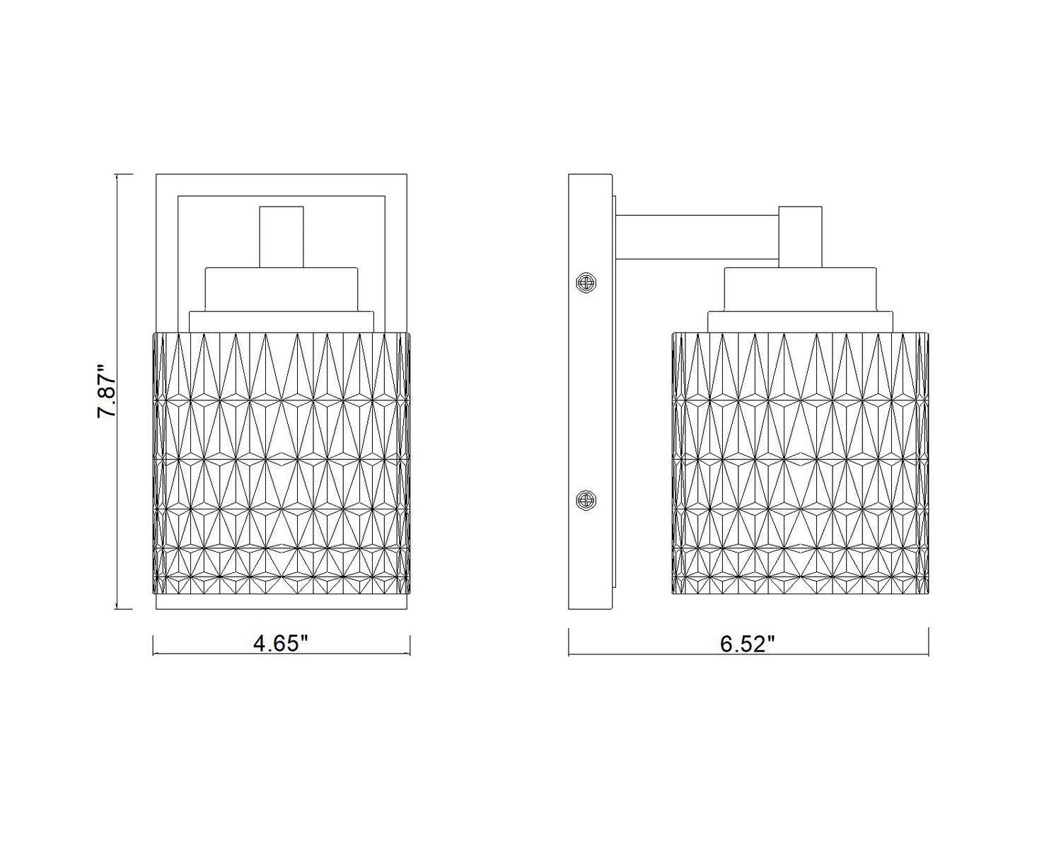 Z-Lite - 6101-1S-MB - One Light Wall Sconce - Jacqueline - Matte Black